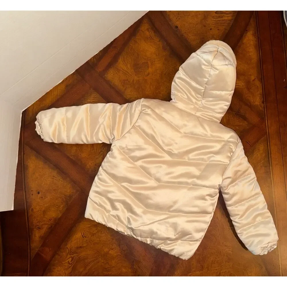 Tahari Puffer‎ Coat Fur Trim Girl Size 4T